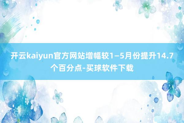 开云kaiyun官方网站增幅较1—5月份提升14.7个百分点-买球软件下载