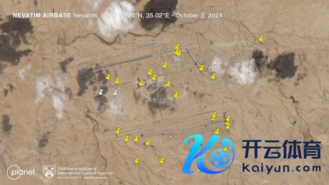 10月2日拍摄的内瓦蒂姆空军基地卫星图