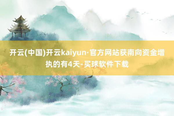 开云(中国)开云kaiyun·官方网站获南向资金增执的有4天-买球软件下载