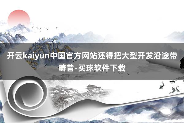 开云kaiyun中国官方网站还得把大型开发沿途带畴昔-买球软件下载