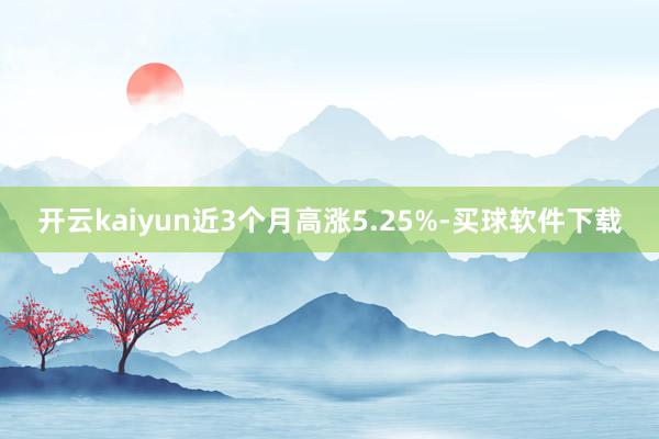 开云kaiyun近3个月高涨5.25%-买球软件下载