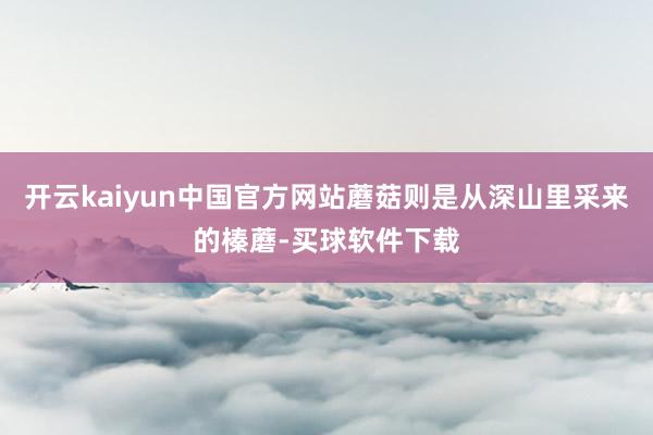 开云kaiyun中国官方网站蘑菇则是从深山里采来的榛蘑-买球软件下载