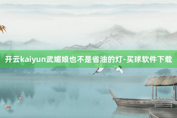 开云kaiyun武媚娘也不是省油的灯-买球软件下载
